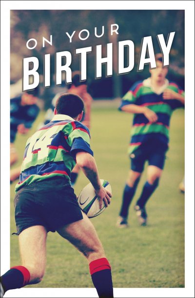 Rugby Birthday Card