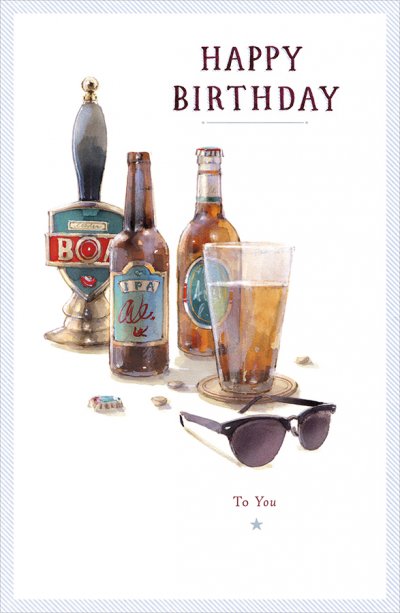 Pints Birthday Card