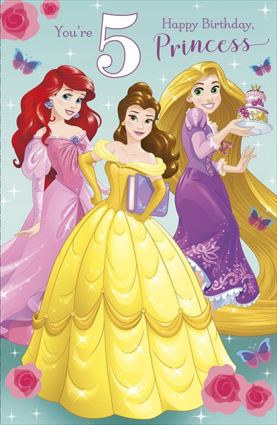 Princess 5th Birthday Card