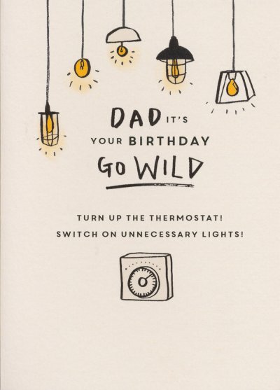 Unnecessary Lights Birthday Card