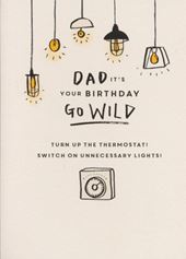 Unnecessary Lights Dad Birthday Card