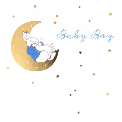 Peter Rabbit New Baby Boy Card