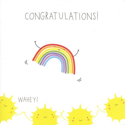 Happy Rainbow Congratulations Card