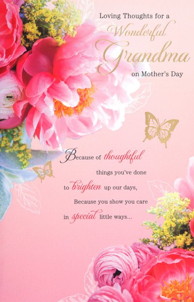 Wonderful Grandma Mothers Day Card