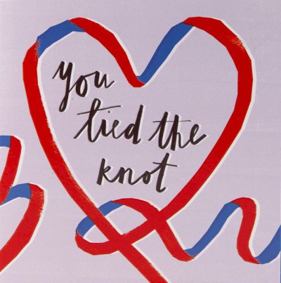 Tied the Knot Wedding Card
