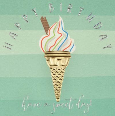 Ice Cream Birthday Card