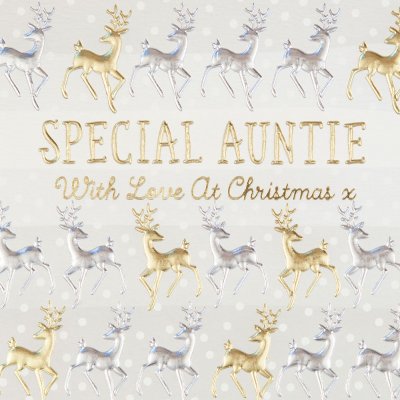 Reindeer Auntie Christmas Card