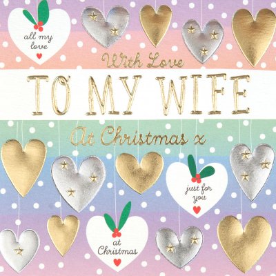 Baubles Wife Christmas Card