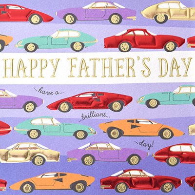 Sports Car Fathers Day Card