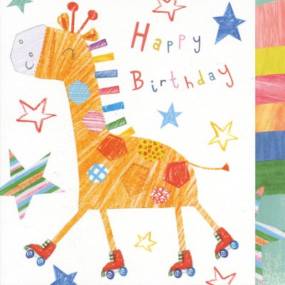 Giraffe Kids Birthday Card