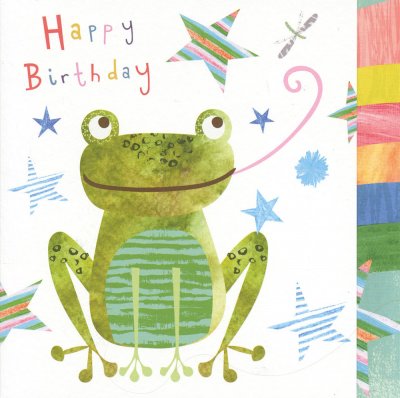 Froggy Fun Kids Birthday Card