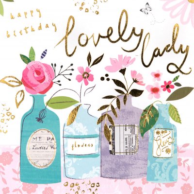Lovely Lady Birthday Card