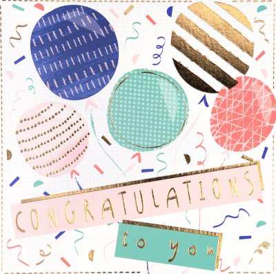 Balloons Congratulations Card