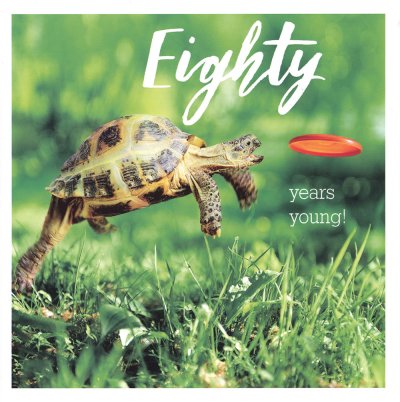Eighty Years Young Birthday Card