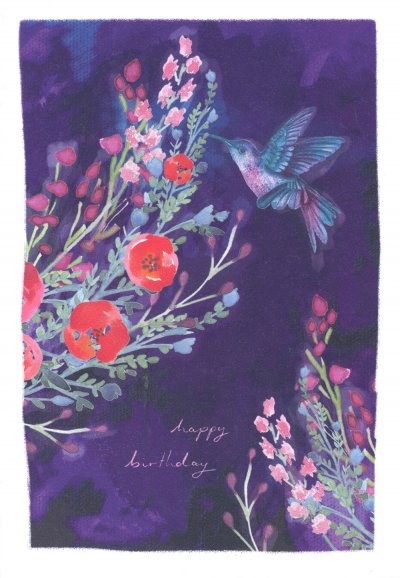 Hummingbird Birthday Card
