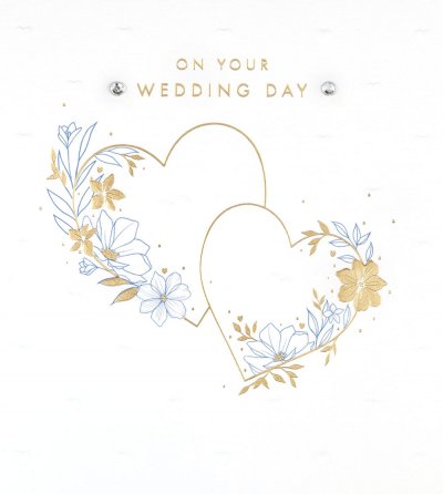 Wedding Day Hearts Wedding Card