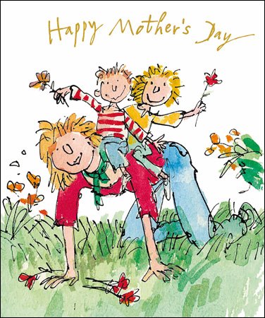 Piggy Back Ride Mothers Day Card