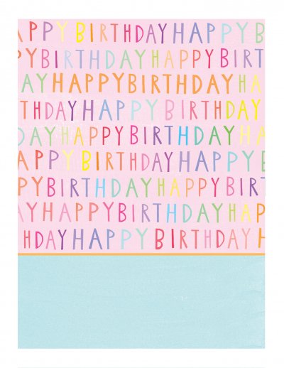 Colourful Letters Birthday Card