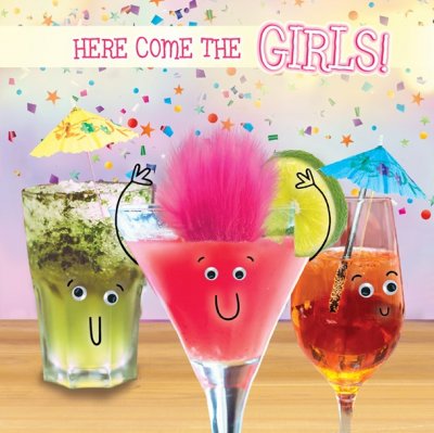 Cocktail Girls Birthday Card