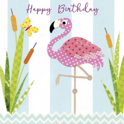 Flamingo Kids Birthday Card
