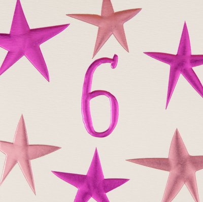 Stars 6th Birthday Card