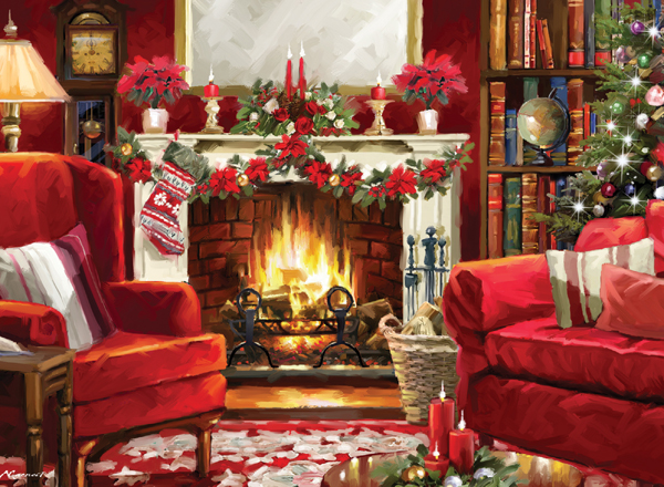 Warm Interior Personalised Christmas Card