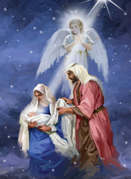 Mary and Joseph Personalised Christmas Card