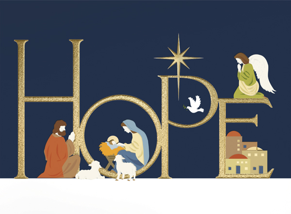Hope Personalised Christmas Card