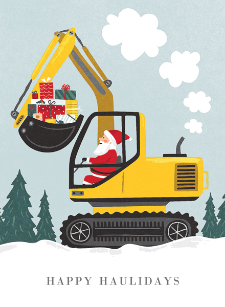 Delivering the Presents Personalised Christmas Card