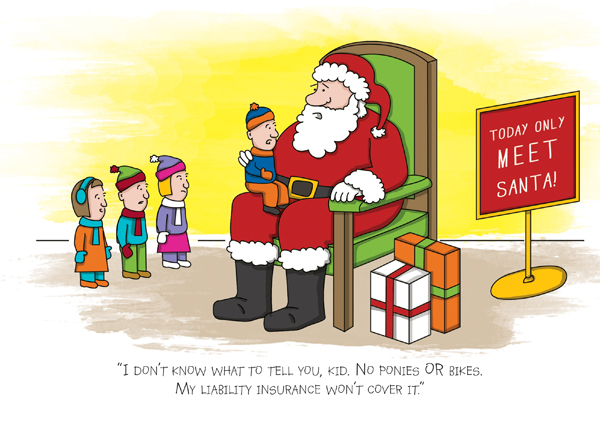 Visiting Santa Personalised Christmas Card