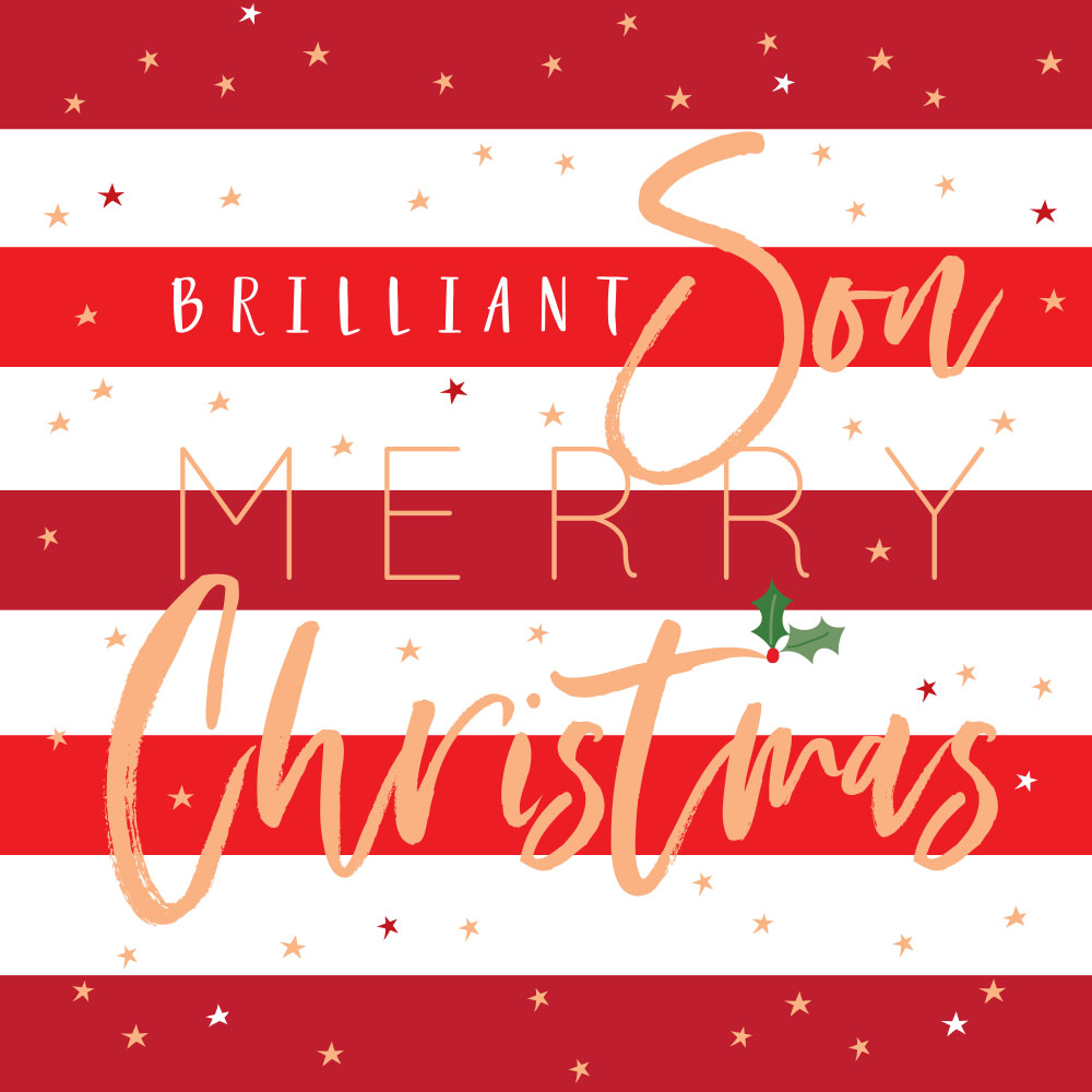 Stripe Son Christmas Card