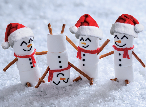 Dancing Snowmen Personalised Christmas Card