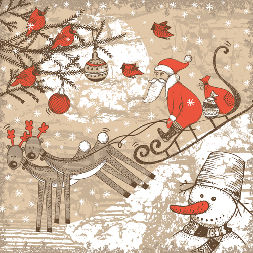Vintage Christmas Personalised Christmas Card