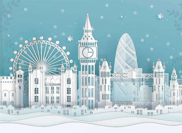 London Landmarks Personalised Christmas Card