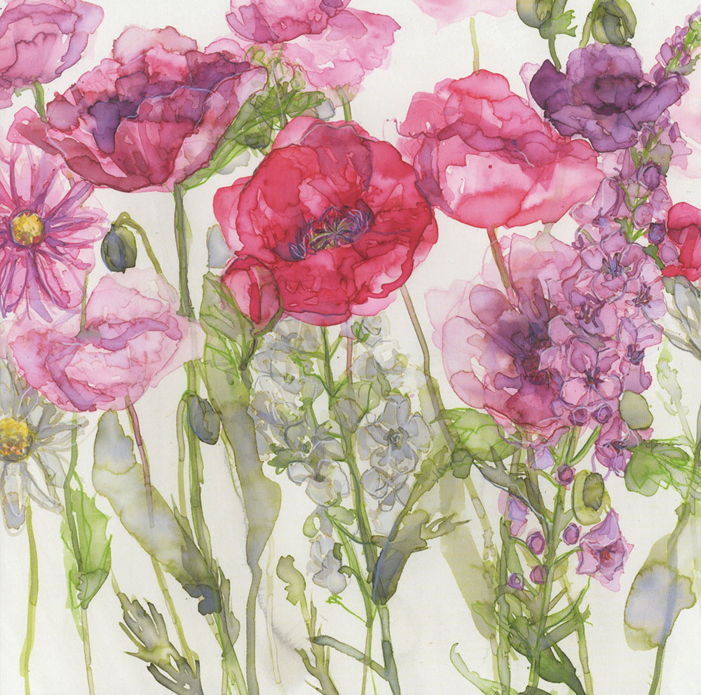 Poppies and Daisies Greeting Card