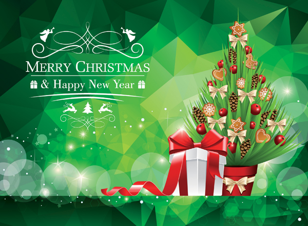 Christmas Tree Greeting Front Personalised Christmas Card