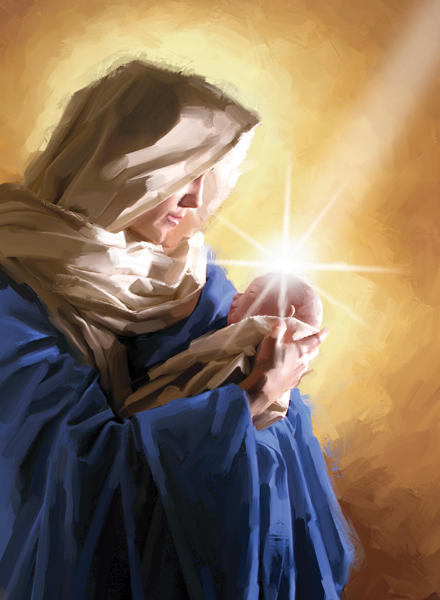Madonna and Child Personalised Christmas Card