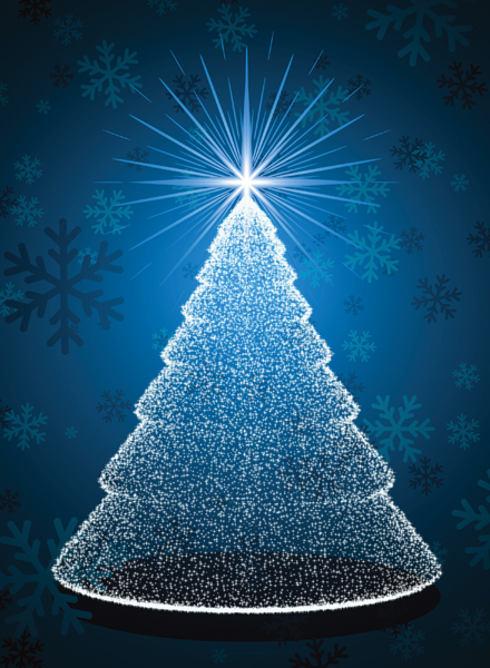 Starburst Blue Personalised Christmas Card