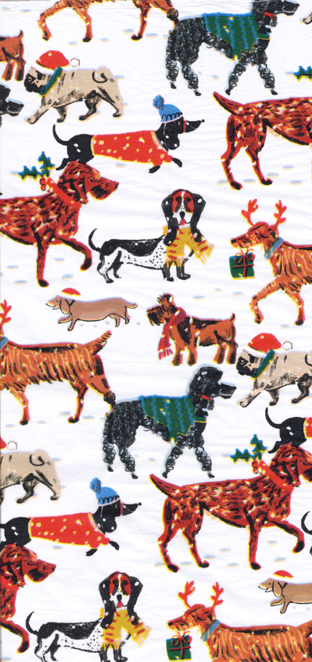 Festive Dogs Christmas Tissue Paper
