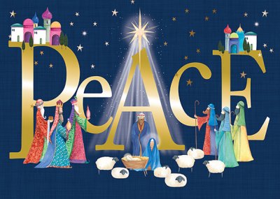 Nativity of Peace Personalised Christmas Card