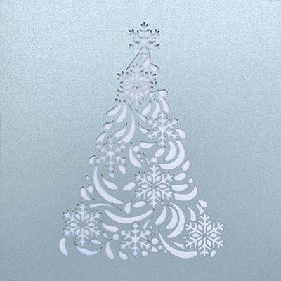 Snowflake Tree Personalised Christmas Card