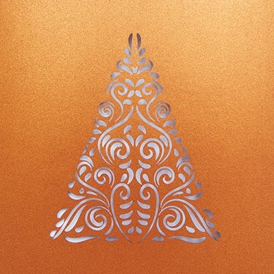 Laser Tree Personalised Christmas Card