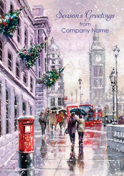Westminster London Front Personalised Christmas Card