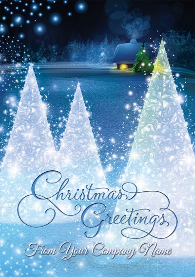 Enchanted Forest Personalised Christmas Card - Front Personalisation