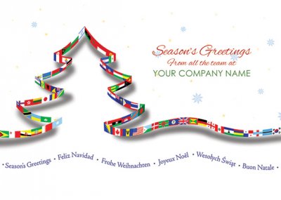 Tree of Unity Front Personalised Christmas Card