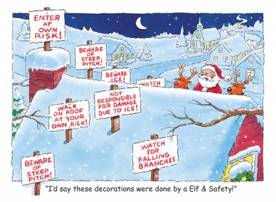 Elf and Safety Personalised Christmas Card