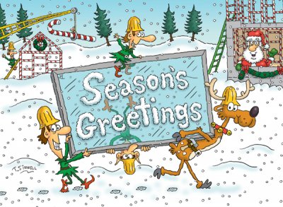 Construction Humour Personalised Christmas Card