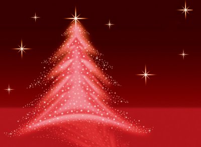 Christmas Tree Illumination Red Personalised Christmas Card