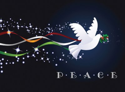 Peace Soars Personalised Christmas Card