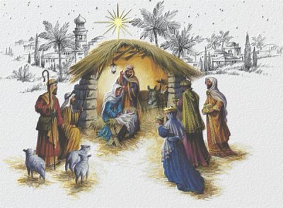 Christmas Nativity Personalised Christmas Card